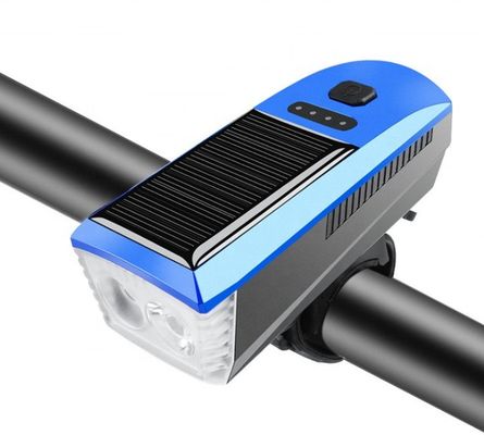 青い太陽光とUSB充電自転車ライト 2000mAh MTBロードサイクリングのためのフロントヘッドライト