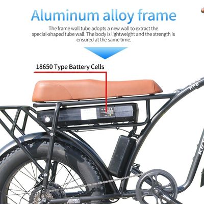 20インチファットタイヤ電動自転車 23AH バッテリー容量と7速ギア EUストック