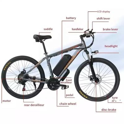 48V 18Ah リチウム電池 1000W モーター 29&quot;電動マウンテンバイク 26*1.95 タイヤ幅