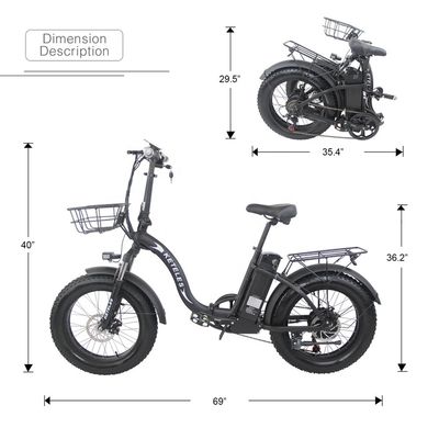 EU ストック 250W モーター 15AH リチウムバッテリー 折りたたむEバイクと 20x4.0インチ脂肪タイヤ