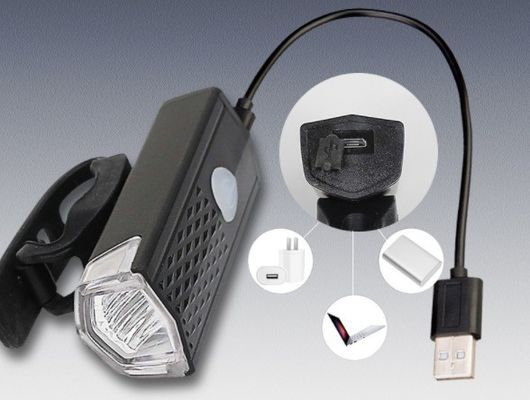 3 モード LED 自転車ライト 1.5-4 時間 耐久性 USB 充電電池