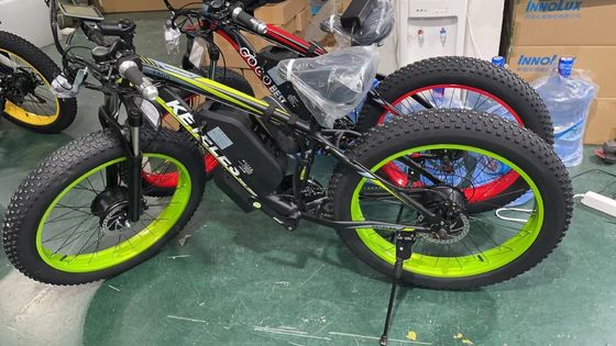 EU 倉庫 ディスクブレーキ 72V 2000W デュアルバックモーター 23AH リチウムバッテリー 26&quot;x4.0&quot; 脂肪タイヤ 電動自転車