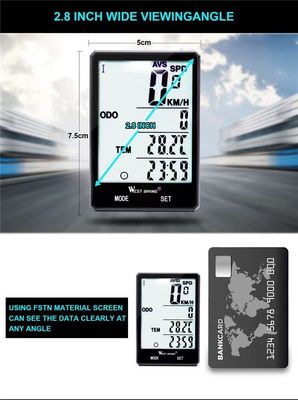 2.8インチABS自転車コンピュータ 軽量運動センサー ワイヤレススピードメーター