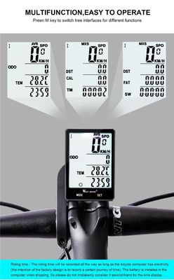 2.8インチABS自転車コンピュータ 軽量運動センサー ワイヤレススピードメーター