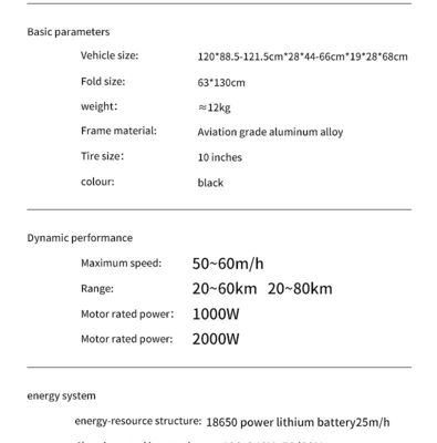 10/11 インチ 48V 60V 1000W 2000W 高電力 高速クロスカントリー電気スクーター