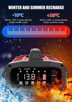 洗練されたデザイン Foxsur 12V 24V 25A スマートバッテリー充電器 自動車トラックプラグ 便利な修理