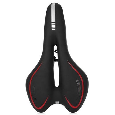 シリコンのクッションとPU革の表面の快適な衝撃防止自転車サドル