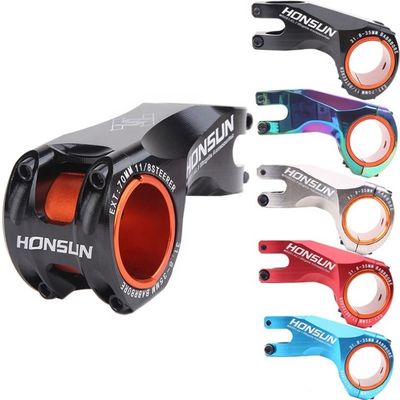 レッド2021 MTB カラフル ステム合金 31.8/35*70mm 17度 XC AMロードバイクハンドル