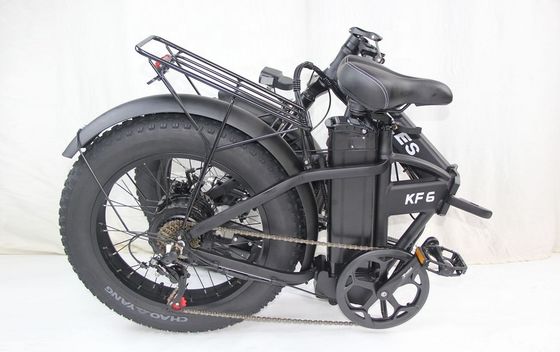 2024直行20x4.0インチ太タイヤ折りたたみEバイク7速ギア付き1000W 後部ハブモーター