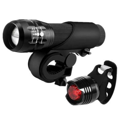 3 in 1 USB リチャージ可能 LED 防水 超明るいズームヘッドライト 後ろライト 50g 重量