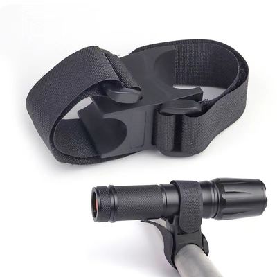 黒い自転車LEDタッチ回転ブレーキ懐中電灯 28-40mm自転車ライトのスタンド