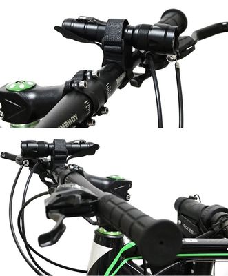 黒い自転車LEDタッチ回転ブレーキ懐中電灯 28-40mm自転車ライトのスタンド