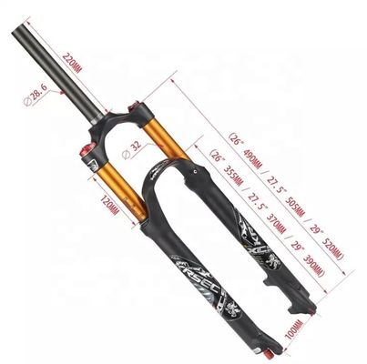 カーボン素材MTB自転車 26/27.5/29インチBMX自転車用エアショックフォーク 2024年