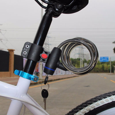 盗難防止自転車 セキュリティ ロック ステンレス鋼ケーブルコイル 城 バイク 自転車 MTB 自転車 2 鍵