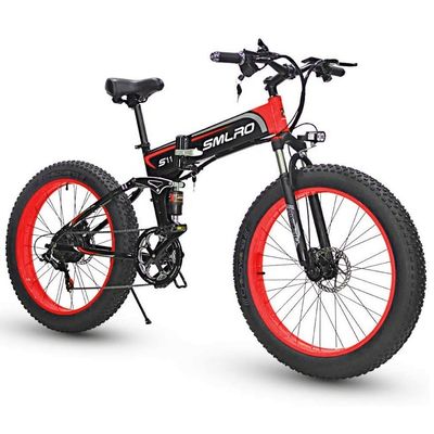 電動自転車 脂肪タイヤ 折りたたみ 13AH SMLRO S11 26x4.0 インチ 48V 1000W モーター 7 スピード
