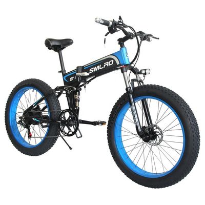 電動自転車 脂肪タイヤ 折りたたみ 13AH SMLRO S11 26x4.0 インチ 48V 1000W モーター 7 スピード