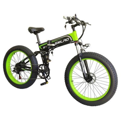 電動自転車 脂肪タイヤ 折りたたみ 13AH SMLRO S11 26x4.0 インチ 48V 1000W モーター 7 スピード