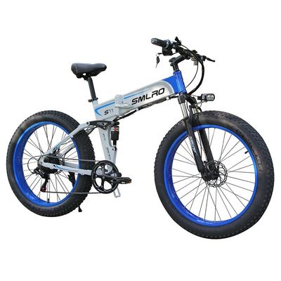 電動自転車 脂肪タイヤ 折りたたみ 13AH SMLRO S11 26x4.0 インチ 48V 1000W モーター 7 スピード