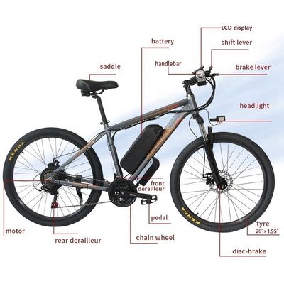 電動マウンテンバイク 26インチ電動自転車 48V 13Ah リチウムバッテリーと強力な500Wモーター