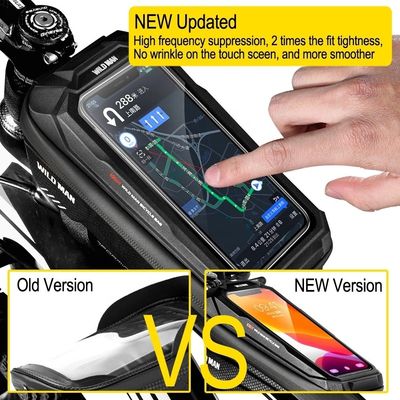防水6.6インチ電話ケース MTB パック 1L容量自転車用品用のタッチスクリーンバッグ