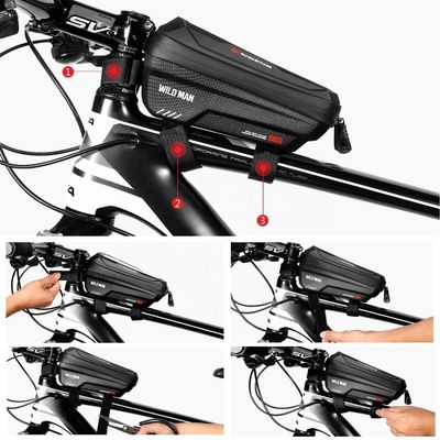 防水6.6インチ電話ケース MTB パック 1L容量自転車用品用のタッチスクリーンバッグ