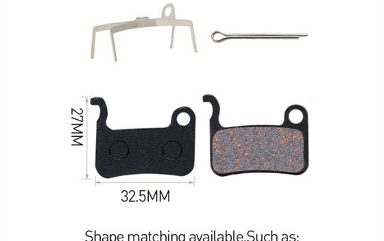 35x30.5mm レッド メタル ブレーキパッド 樹脂MTB マウンテンバイク ディスクローター ブレーキパッド